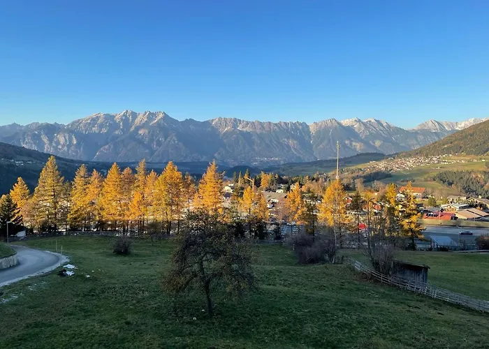 Haus Nordketten Blick Schönberg im Stubaital