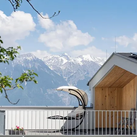 Haus Nordketten Blick Schönberg im Stubaital